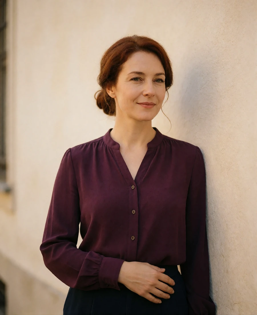 Portrait of an Austrian woman, one of the featured EuroConnect member profiles from Linz